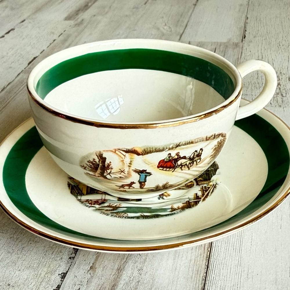 Rhythm Series Cup and Saucer by Homer Laughlin China